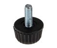 Knurled Clamping Knob, Screw-In, M4, Black, Pack of 10 pieces